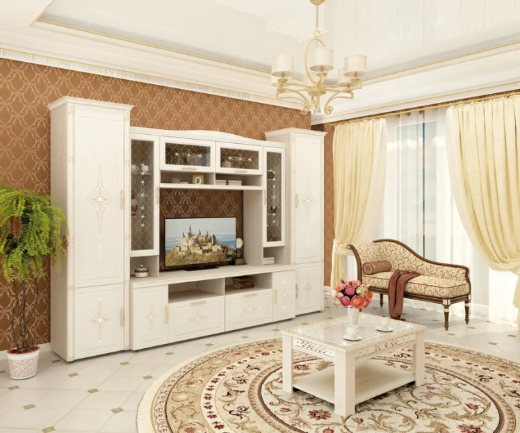 Шкаф-витрина малый (левый/правый) Венеция 32.07 Сосна Астрид Ваниль_6