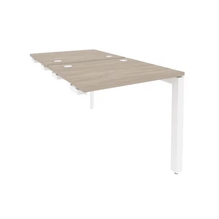 Стол-приставка двойной на П-образном м/к к опорным элем. ОНИКС О.МП-Д.СПР-0.7 Дуб Аттик/Белый / ONIX O.MP-D.SPR-0.7_0