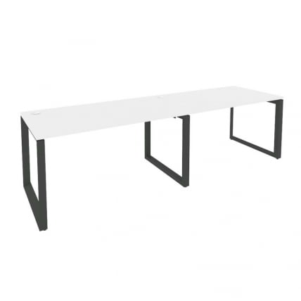 Рабочая станция на О-образном м/к ОНИКС О.МО-РС-2.3.8 Белый Бриллиант/Антрацит / ONIX O.MO-RS-2.3.8_0
