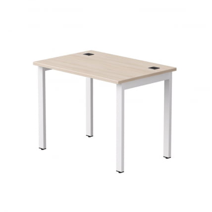 Стол прямой на металлокаркасе, опоры 45 гр Еверпроф ЕВО 254С001 Дуб Соната Белый / Everprof EVO 254S001_0
