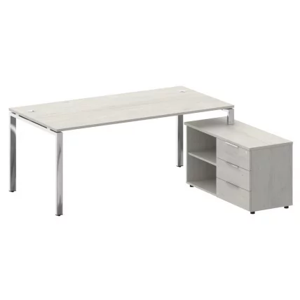 Стол рабочий руководителя с опорной тумбой левый МЕТАЛ СЙСТЕМ ДИРЕCТ БГ.СРТ-5.9 Пр Дуб Наварра / METAL SYSTEM DIRECT_0