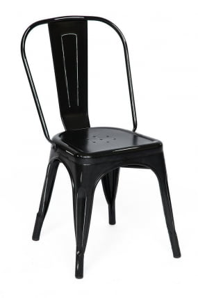 Стул ЛОФТ CХАИР (мод. 012) металл, 45*35*85см, черный/блаcк винтаге / LOFT CHAIR (mod. черный/black vintage_0