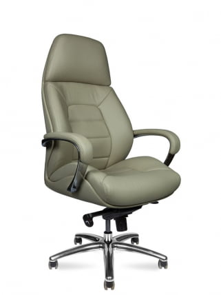Кресло руководителя ПОРСCХЕ кожа Светло-серый / PORSCHE_0