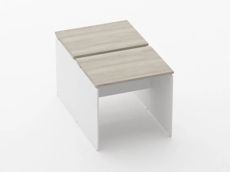 Рабочий модуль Дека ЛДСП каркас 75.125.08 Дуб Сантана светлый/Белый / Deka_0