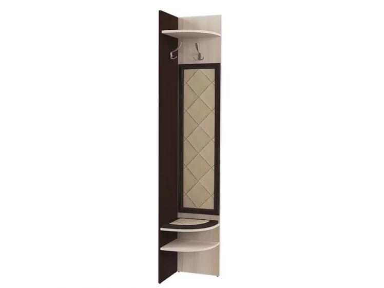 Вешалка угловая Ольга 8 Ясень шимо светлый Венге_1