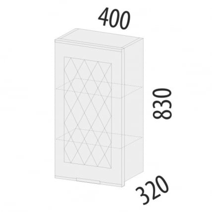 Шкаф-витрина кухонный (лев/прав) Дакота 103.23_4