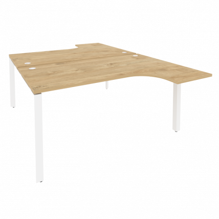 Рабочая станция на П-образном м/к ОНИКС О.МП-Д.СА-4 Тиквуд Светлый/Белый / ONIX O.MP-D.SA-4_0