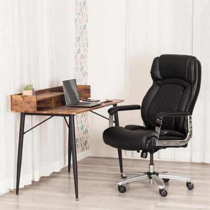 Кресло Атлант рецикл. кожа/иск. кожа, черный / Atlant_19