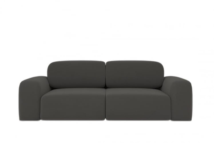 Диван прямой Сунне (Берхоусе) Цвет фасада: Серый велюр; Тип: Прямой; Материал фасада: Металл/Велюр / (Berhouse)_0