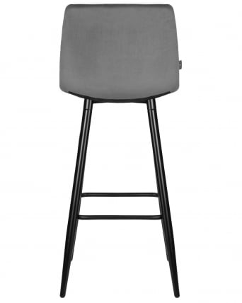 Стул барный ДОБРИН НИCОЛЕ (черные матовые ножки, темно-серый велюр (108-91)) / DOBRIN NICOLE_4