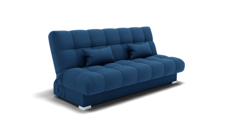 Диван Фиеста-1 (ЗР) Тип: Прямой; Материал фасада: Металл/Велюр; Цвет: Синий_0