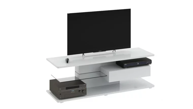 Тумба ТВ тип 1 Диамонд Белый глянец / Diamond_0