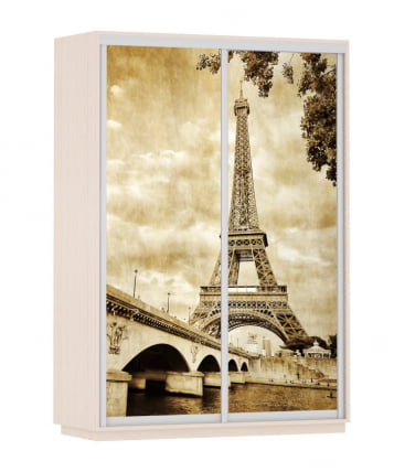 Шкаф-купе двухдверный Экспресс Дуо 1600х2200х Париж/Дуб молочный / 1600х2200h_0