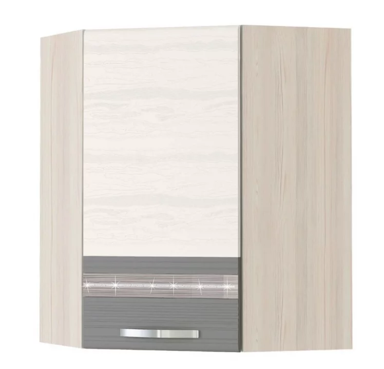 Шкаф кухонный угловой Графит 74.20 Сосна Астрид -Ваниль-Графит_0