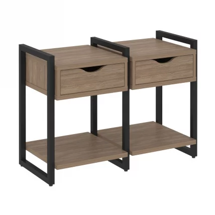 Тумба на регулируемых опорах наборная. Вариант №1 ЛОФТ ВР.Л-ТН-1.О Металл черный Дуб Аризона / LOFT VR.L-TN-1.O_0