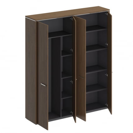 Шкаф комбинированный (для одежды-для документов закрытый) ВЕЛАР ВЛ 363 ДТ Дуб табачный / VELAR_1