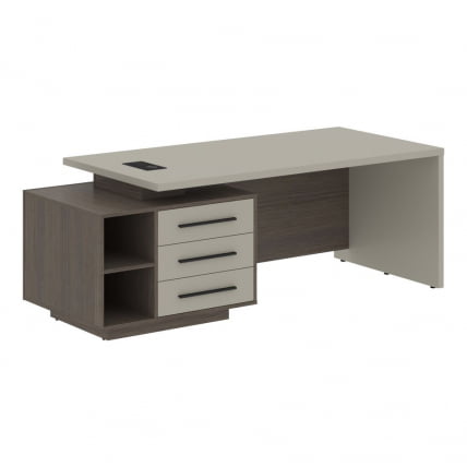 Стол руководителя левый ВЕЛИОН ВCТ 2190 Л Аметист Дуб Сильвер / VELION VCT L_0