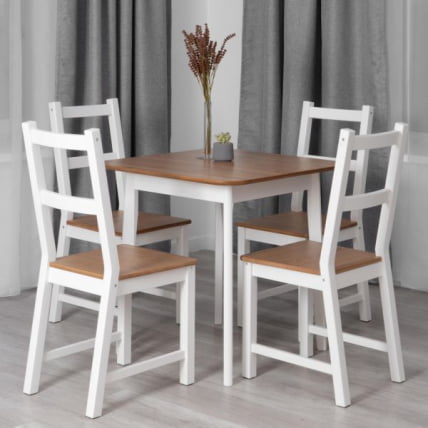 Стол Соната Люкс/ Соната Лукс табле, 75х75х73 см массив сосны, антик/белый, 75х75х73 см / Sonata Lux table,_5