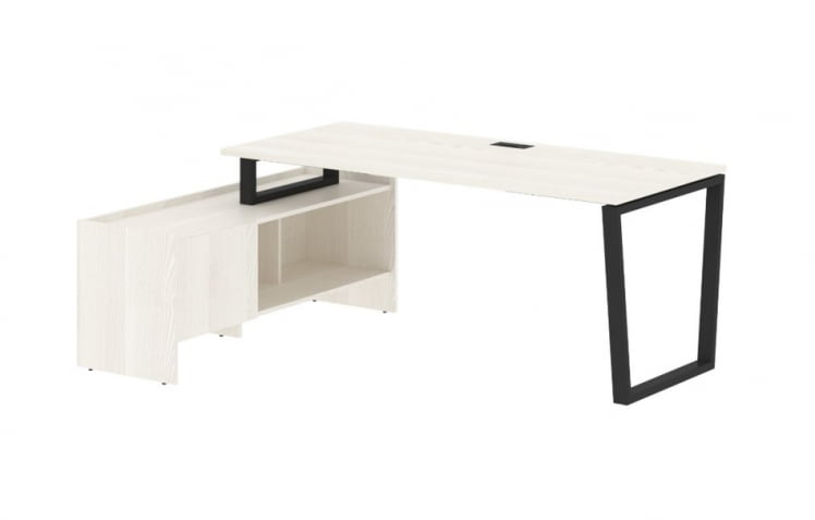 Стол с тумбой ЕДИС ЕВCТ 19814 Ясень Траун Черный / EDIS EVCT_0