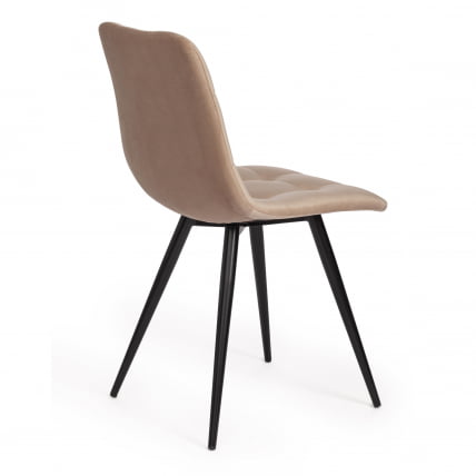 Стул CХИЛЛЙ (мод. 7095-1) ткань/металл, 45кс53х88 см, высота до сиденья 50 см, бежевый баркхат 5/черный / CHILLY (mod. 45x53х88 barkhat_2