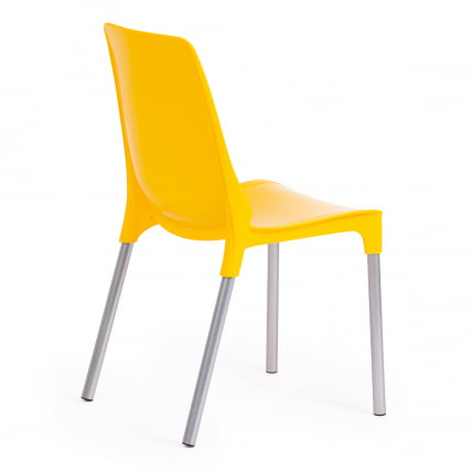 Стул ГЕНИУС (мод 75) металл/пластик, 46кс56кс84cм, желтый/ножки хром / GENIUS (mod 46x56x84cм,_2