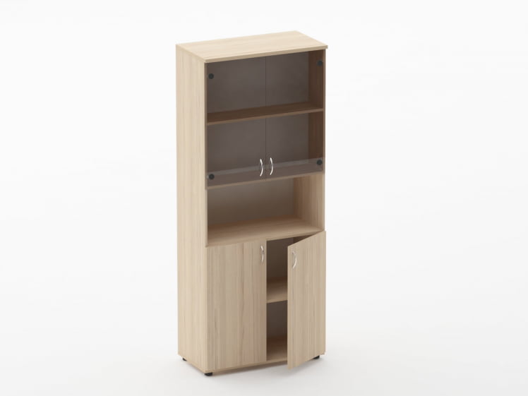 Шкаф высокий со стеклом и нишей Твин 16.16.161 Туя / Twin_1