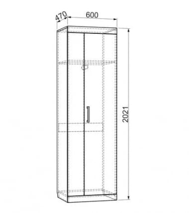 Шкаф 2-створчатый Макси дуб сонома имбирь_1