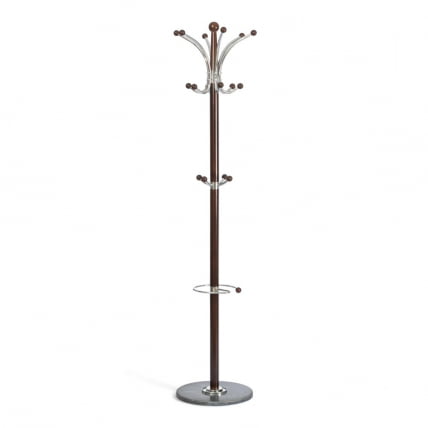 Вешалка Сакура (мод. ГХ-8606) дерево/хром/мрамор, 37 кс 37 кс 175 см, Блаcк (Черный) / Валнут (Орех) / Sakura (mod. GH-8606) x x Black Walnut_0