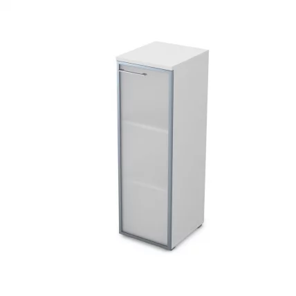 Пенал средний со стеклом правый ГЛОСС ЛИНЕ 9НП.017.6 Белый Премиум / GLOSS LINE_0