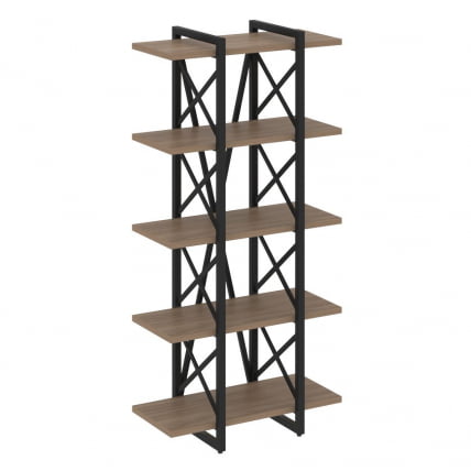 Стеллаж на регулируемых опорах - 5 полок ЛОФТ ВР.Л-МСТ.О-5.4В Металл черный Дуб Аризона / LOFT VR.L-MST.O-5.4V_0