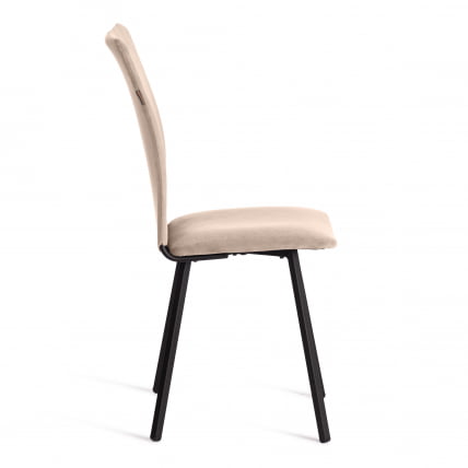 Стул обеденный Ла Роуссе (2 шт. в упаковке) НЕВ, велюр, бежевый/черный, 7, 45х55х93 см / La Rousse NEW,_1