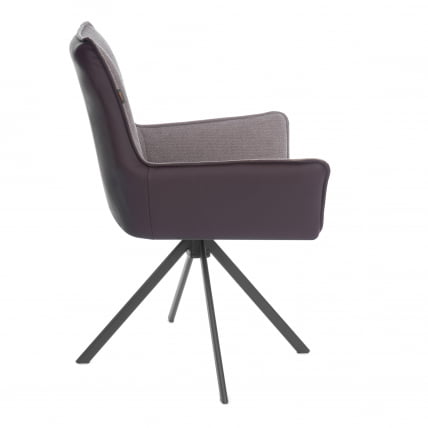 Кресло Мурано/Мурано опора 360, велюр/букле (ХЙП)/Экокожа, бежевый/коричневый / Murano/Мурано (HYP)/Экокожа,_1