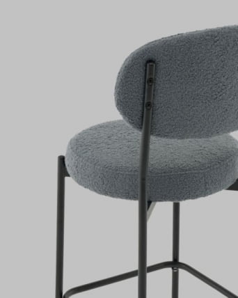 Стул полубарный Бриф ДД ПБ букле темно-серый / DD_6