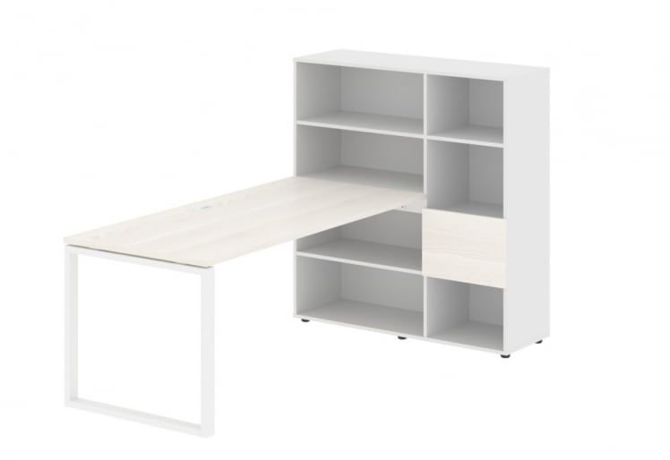 Рабочая станция ЕДИС ЕКРСТ 1217 Ясень Траун Белый Белый / EDIS EQRST_0