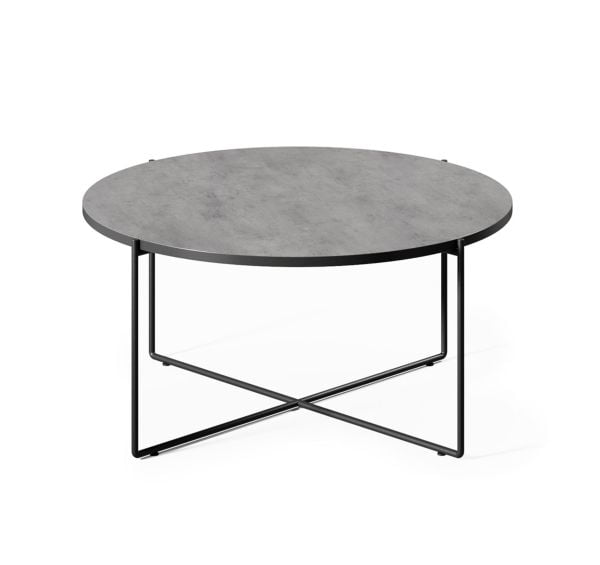 Стол кофейный СПРУТ Бетон 80*38 БЕТОН СВ/ЧЕРНЫЙ / SPRUT Beton_0