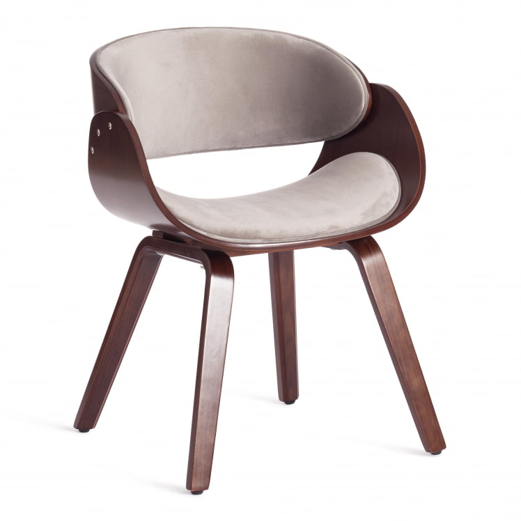 Стул ЛАНДО (мод.8036) дерево / ткань, 59х53х75 см, орех/серый / LANDO (mod.8036)_0
