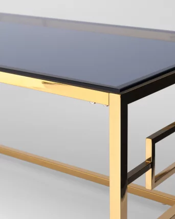 Журнальный стол БРУКЛИН 120кс60 Золото стекло смоке / 120x60 smoke_3
