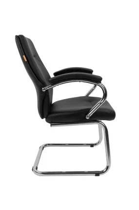 Кресло для посетителя CХАИРМАН 495 экокожа Черный / CHAIRMAN_2