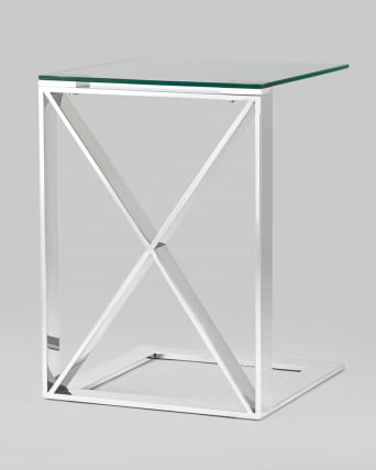 Журнальный стол КРОСС 40кс40 Серебро / 40x40_2