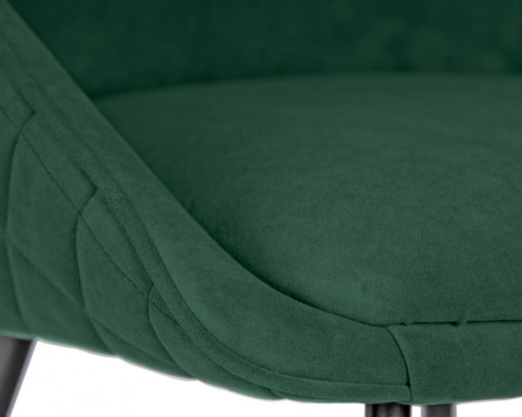 Стул обеденный ДОБРИН СТЕЛЛА (ЭМАЛЬ ЧЕРНЫЙ МУАР велюр Катаниа Изумруд) / DOBRIN STELLA Catania Izumrud)_8