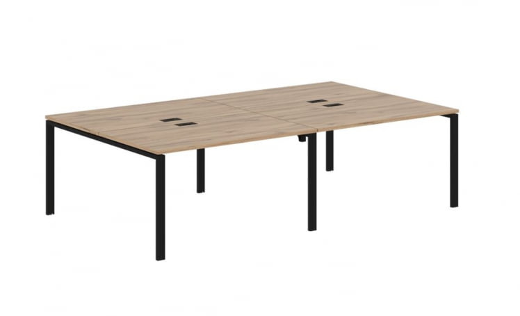 Бенч-система 4-местная ЕДИС ЕУВСТ 2716 Дуб Денвер светлый Черный / EDIS EUWST_0