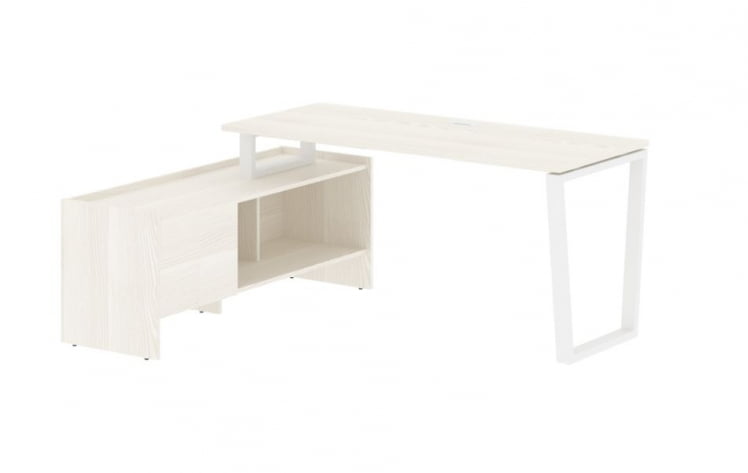 Стол с тумбой ЕДИС ЕВCТ 17614 Ясень Траун Белый / EDIS EVCT_0