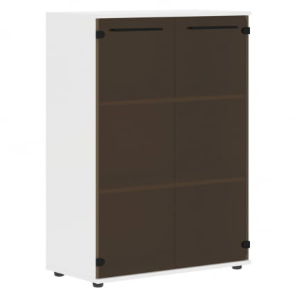 Шкаф со стеклянными дверьми ЕДИС ЕМCС 85.2 Черный Белый / EDIS EMCS_0