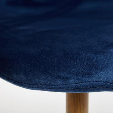 Стул БРЕЕЗЕ (мод. 4724) металл/ткань, 44х48х87см,темно-синий/натуральное дерево / BREEZE (mod._4