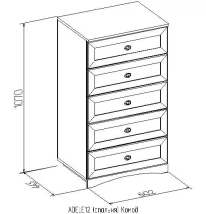 Комод АДЕЛЕ 12 Дуб Сонома (спальня) / ADELE_1
