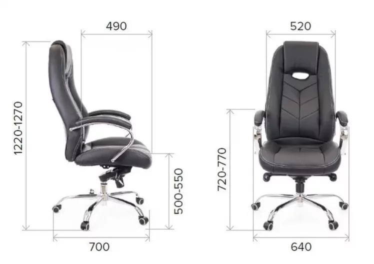 Кресло руководителя Дрифт М экокожа Коричневый / Drift M_4