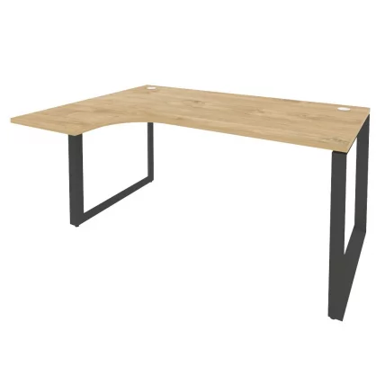 Стол эргономичный левый на О-образном м/к ОНИКС О.МО-СА-4Л Тиквуд Светлый/Антрацит / ONIX O.MO-SA-4L_0