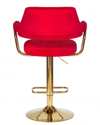 Стул барный ДОБРИН CХАРЛЙ ГОЛД Красный велюр МДЖ9-45 / DOBRIN CHARLY GOLD MJ9-45_4