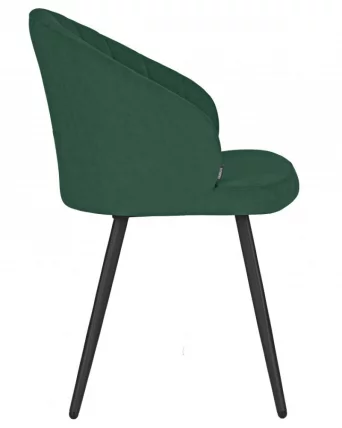 Стул обеденный ДОБРИН НАОМИ (ЭМАЛЬ ЧЕРНЫЙ МУАР велюр Катаниа Изумруд) / DOBRIN NAOMI Catania Izumrud)_3