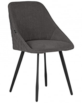 Стул обеденный ДОБРИН СТЕЛЛА (ЭМАЛЬ ЧЕРНЫЙ МУАР велюр Катаниа Чоколате) / DOBRIN STELLA Catania Chocolate)_0